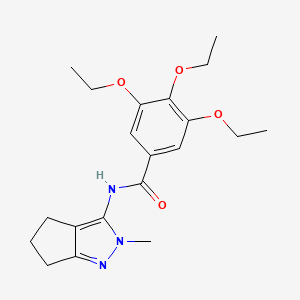 3,4,5-triethoxy-N-{2-methyl-2H,4H,5H,6H-cyclopenta[c]pyrazol-3-yl}benzamide