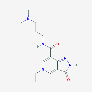 N-(3-(dimethylamino)propyl)-5-ethyl-3-oxo-3,5-dihydro-2H-pyrazolo[4,3-c]pyridine-7-carboxamide