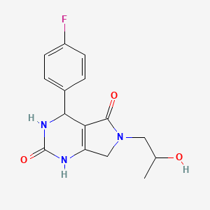 4-(4-fluorophenyl)-6-(2-hydroxypropyl)-3,4,6,7-tetrahydro-1H-pyrrolo[3,4-d]pyrimidine-2,5-dione