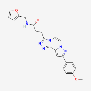 N-(2-furylmethyl)-3-[9-(4-methoxyphenyl)pyrazolo[1,5-a][1,2,4]triazolo[3,4-c]pyrazin-3-yl]propanamide