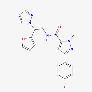 3-(4-fluorophenyl)-N-(2-(furan-2-yl)-2-(1H-pyrazol-1-yl)ethyl)-1-methyl-1H-pyrazole-5-carboxamide