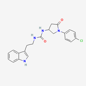 1-(2-(1H-indol-3-yl)ethyl)-3-(1-(4-chlorophenyl)-5-oxopyrrolidin-3-yl)urea