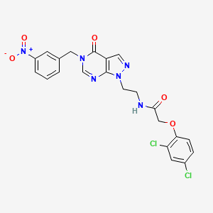 2-(2,4-dichlorophenoxy)-N-(2-(5-(3-nitrobenzyl)-4-oxo-4,5-dihydro-1H-pyrazolo[3,4-d]pyrimidin-1-yl)ethyl)acetamide