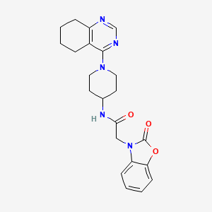 2-(2-oxobenzo[d]oxazol-3(2H)-yl)-N-(1-(5,6,7,8-tetrahydroquinazolin-4-yl)piperidin-4-yl)acetamide