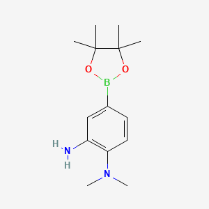 1-N,1-N-Dimethyl-4-(tetramethyl-1,3,2-dioxaborolan-2-YL)benzene-1,2-diamine