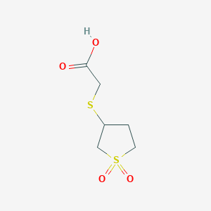 molecular formula C6H10O4S2 B2445053 [(1,1-Dioxidotetrahydrothien-3-yl)thio]acetic acid CAS No. 86453-15-8