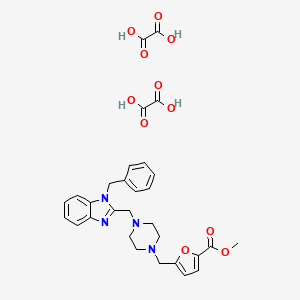 methyl 5-((4-((1-benzyl-1H-benzo[d]imidazol-2-yl)methyl)piperazin-1-yl)methyl)furan-2-carboxylate dioxalate