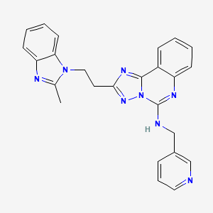molecular formula C25H22N8 B2445063 2-[2-(2-methyl-1H-benzimidazol-1-yl)ethyl]-N-(pyridin-3-ylmethyl)[1,2,4]triazolo[1,5-c]quinazolin-5-amine CAS No. 902946-21-8