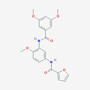 molecular formula C21H20N2O6 B244508 N-[3-(3,5-DIMETHOXYBENZAMIDO)-4-METHOXYPHENYL]FURAN-2-CARBOXAMIDE 