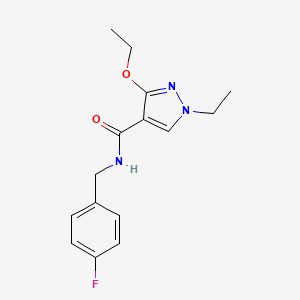 B2445104 3-ethoxy-1-ethyl-N-(4-fluorobenzyl)-1H-pyrazole-4-carboxamide CAS No. 1014069-33-0