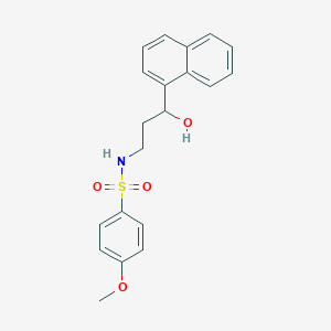 molecular formula C20H21NO4S B2445105 N-(3-hydroxy-3-(naphthalen-1-yl)propyl)-4-methoxybenzenesulfonamide CAS No. 1421477-55-5