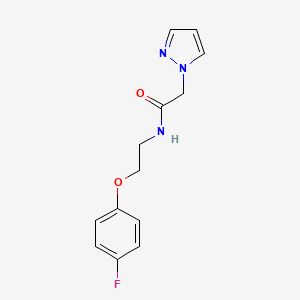 molecular formula C13H14FN3O2 B2445109 N-(2-(4-fluorophenoxy)ethyl)-2-(1H-pyrazol-1-yl)acetamide CAS No. 1207036-34-7
