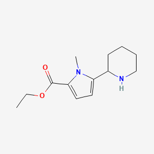 molecular formula C13H20N2O2 B2445135 Ethyl 1-methyl-5-piperidin-2-ylpyrrole-2-carboxylate CAS No. 2248411-80-3