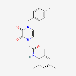 molecular formula C23H25N3O3 B2445140 N-mesityl-2-[4-(4-methylbenzyl)-2,3-dioxo-3,4-dihydropyrazin-1(2H)-yl]acetamide CAS No. 904525-26-4