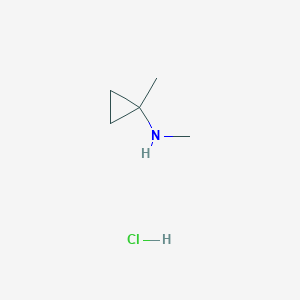 molecular formula C5H12ClN B2445158 N,1-dimethylcyclopropan-1-amine hydrochloride CAS No. 2418643-28-2