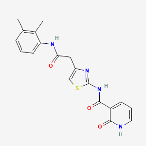 molecular formula C19H18N4O3S B2445189 N-(4-(2-((2,3-dimethylphenyl)amino)-2-oxoethyl)thiazol-2-yl)-2-oxo-1,2-dihydropyridine-3-carboxamide CAS No. 946336-27-2