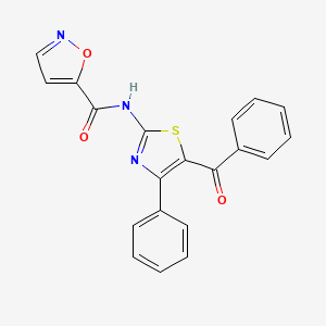 molecular formula C20H13N3O3S B2445192 N-(5-benzoyl-4-phenylthiazol-2-yl)isoxazole-5-carboxamide CAS No. 941868-89-9