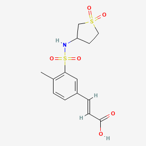 3-(3-{[(1,1-Dioxidotetrahydro-3-thienyl)amino]sulfonyl}-4-methylphenyl)acrylic acid
