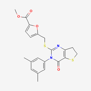 Methyl 5-(((3-(3,5-dimethylphenyl)-4-oxo-3,4,6,7-tetrahydrothieno[3,2-d]pyrimidin-2-yl)thio)methyl)furan-2-carboxylate