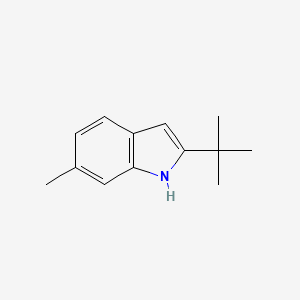 molecular formula C13H17N B2445271 2-tert-butyl-6-Methyl-1H-indole CAS No. 1049676-92-7; 13275-31-5