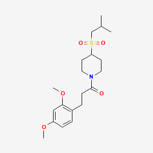3-(2,4-Dimethoxyphenyl)-1-(4-(isobutylsulfonyl)piperidin-1-yl)propan-1-one