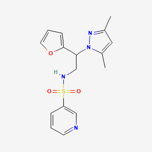 N-(2-(3,5-dimethyl-1H-pyrazol-1-yl)-2-(furan-2-yl)ethyl)pyridine-3-sulfonamide