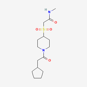 2-((1-(2-cyclopentylacetyl)piperidin-4-yl)sulfonyl)-N-methylacetamide