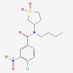 N-butyl-4-chloro-N-(1,1-dioxidotetrahydrothiophen-3-yl)-3-nitrobenzamide