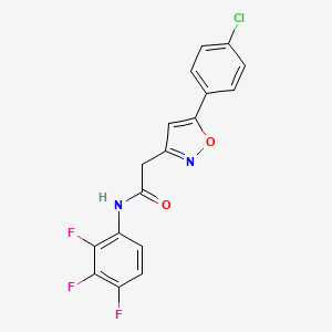 2-(5-(4-chlorophenyl)isoxazol-3-yl)-N-(2,3,4-trifluorophenyl)acetamide