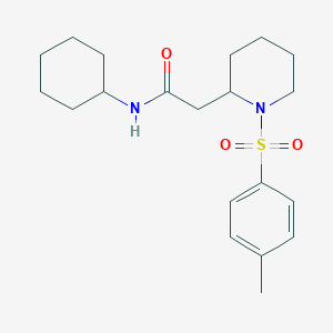 molecular formula C20H30N2O3S B2445376 N-cyclohexyl-2-(1-tosylpiperidin-2-yl)acetamide CAS No. 941990-13-2