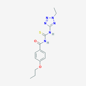 molecular formula C14H18N6O2S B244540 N-(2-ethyl-2H-tetraazol-5-yl)-N'-(4-propoxybenzoyl)thiourea 
