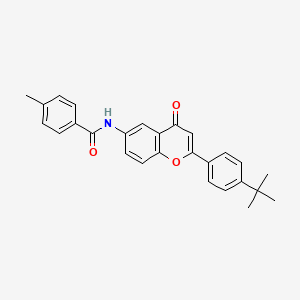 molecular formula C27H25NO3 B2445426 N-[2-(4-tert-butylphenyl)-4-oxo-4H-chromen-6-yl]-4-methylbenzamide CAS No. 923234-02-0