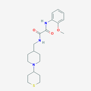 molecular formula C20H29N3O3S B2445431 N1-(2-methoxyphenyl)-N2-((1-(tetrahydro-2H-thiopyran-4-yl)piperidin-4-yl)methyl)oxalamide CAS No. 2034241-99-9