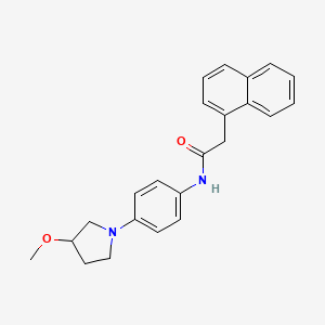 molecular formula C23H24N2O2 B2445445 N-[4-(3-Methoxypyrrolidin-1-YL)phenyl]-2-(naphthalen-1-YL)acetamide CAS No. 1797083-15-8