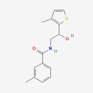 molecular formula C15H17NO2S B2445467 N-[2-hydroxy-2-(3-methylthiophen-2-yl)ethyl]-3-methylbenzamide CAS No. 1351643-32-7