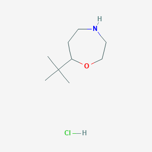 molecular formula C9H20ClNO B2445479 7-tert-butyl-1,4-oxazepane hydrochloride CAS No. 2172098-54-1