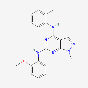 molecular formula C20H20N6O B2445541 N6-(2-methoxyphenyl)-1-methyl-N4-(2-methylphenyl)-1H-pyrazolo[3,4-d]pyrimidine-4,6-diamine CAS No. 896005-25-7