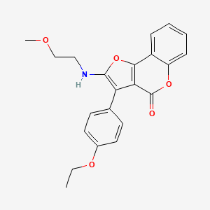 3-(4-ethoxyphenyl)-2-((2-methoxyethyl)amino)-4H-furo[3,2-c]chromen-4-one