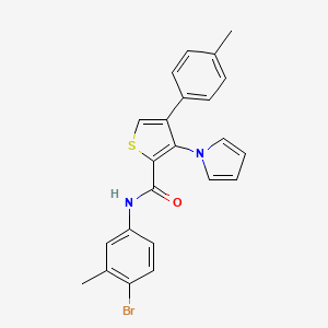 N-(4-bromo-3-methylphenyl)-4-(4-methylphenyl)-3-(1H-pyrrol-1-yl)thiophene-2-carboxamide
