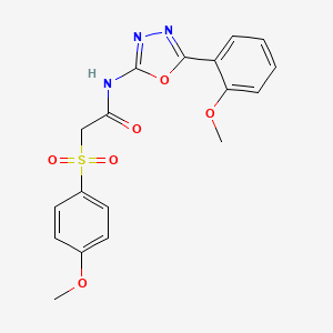 N-(5-(2-methoxyphenyl)-1,3,4-oxadiazol-2-yl)-2-((4-methoxyphenyl)sulfonyl)acetamide