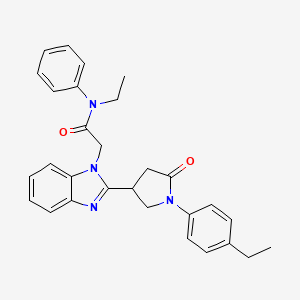 N-ethyl-2-{2-[1-(4-ethylphenyl)-5-oxopyrrolidin-3-yl]-1H-benzimidazol-1-yl}-N-phenylacetamide