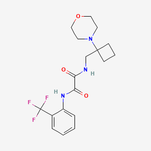 molecular formula C18H22F3N3O3 B2445585 N-{[1-(morpholin-4-yl)cyclobutyl]methyl}-N'-[2-(trifluoromethyl)phenyl]ethanediamide CAS No. 2380189-02-4