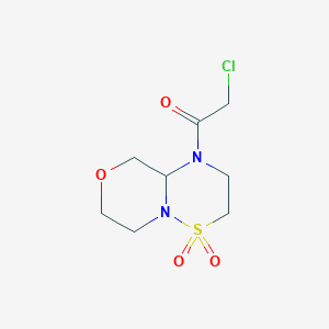2-Chloro-1-(4,4-dioxo-2,3,6,7,9,9a-hexahydro-[1,4]oxazino[4,3-b][1,2,4]thiadiazin-1-yl)ethanone