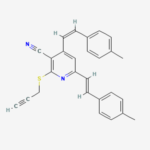 4,6-Bis(4-methylstyryl)-2-(2-propynylsulfanyl)nicotinonitrile