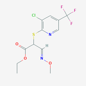 Ethyl 2-{[3-chloro-5-(trifluoromethyl)-2-pyridinyl]sulfanyl}-3-(methoxyimino)propanoate