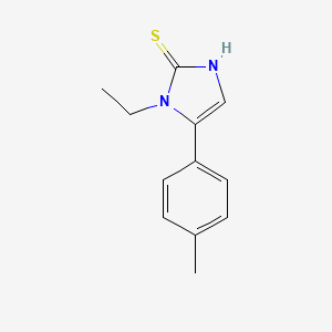 molecular formula C12H14N2S B2445596 1-ethyl-5-(4-methylphenyl)-1H-imidazole-2-thiol CAS No. 852388-94-4