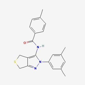 N-[2-(3,5-dimethylphenyl)-4,6-dihydrothieno[3,4-c]pyrazol-3-yl]-4-methylbenzamide
