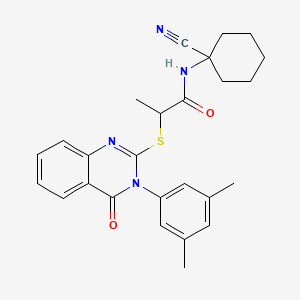 N-(1-cyanocyclohexyl)-2-[3-(3,5-dimethylphenyl)-4-oxoquinazolin-2-yl]sulfanylpropanamide