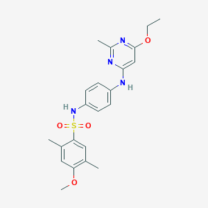 N-(4-((6-ethoxy-2-methylpyrimidin-4-yl)amino)phenyl)-4-methoxy-2,5-dimethylbenzenesulfonamide