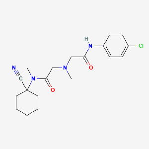 molecular formula C19H25ClN4O2 B2445607 N-(4-chlorophenyl)-2-[[2-[(1-cyanocyclohexyl)-methylamino]-2-oxoethyl]-methylamino]acetamide CAS No. 950144-18-0